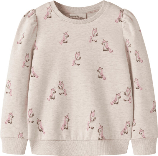 Name It Nmflaurie sweatshirt til småbarn Peyote Melange (122/128) 122/128