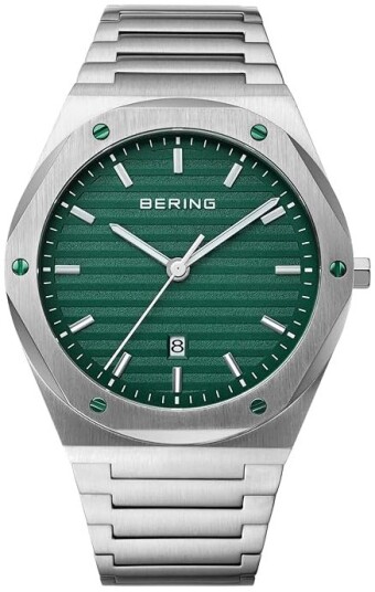 Bering Herreklokke 19742 708 Classic Grønn/Stål Ø42 mm