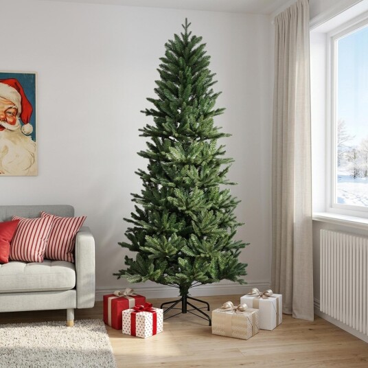 vidaXL Kunstig sammensatt juletre 210 cm PVC og PE Grønn