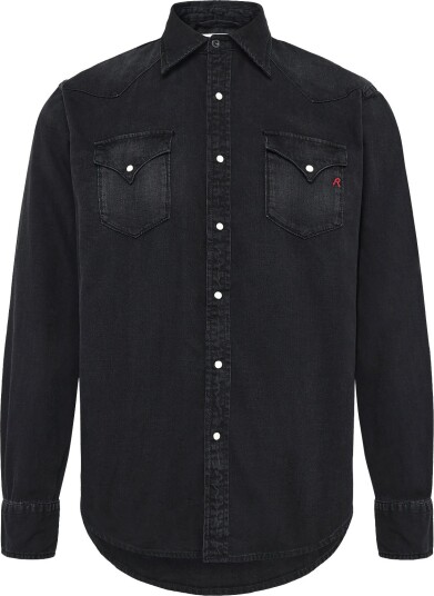 Replay Shirt Regular   Black   M