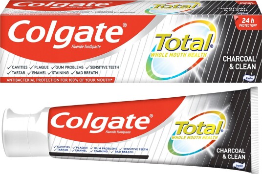 Colgate TOTAL Tannkrem Charcoal & Clean 75 ml