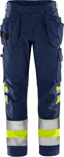 Fristads Hoy Synlighet Green Handverker Bukser Kl 1 2640 Gplu Hi vis Gul Marinebla C62