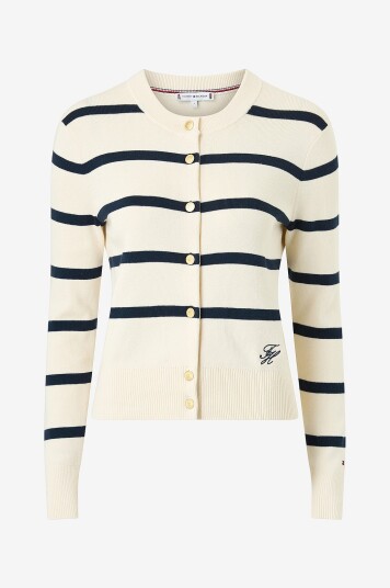 Tommy Hilfiger Kardigan Co Full Needle C nk Cardi Blå