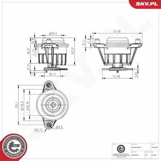 ESEN SKV 75SKV288 Motorfeste ESEN SKV 75SKV288 Motorfeste