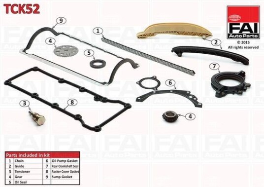 Registerkjedesett FAI AutoParts TCK52
