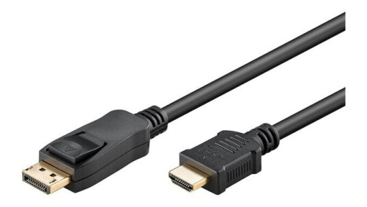 Pro HDMI 2.0 DisplayPort Kabel 1m Svart