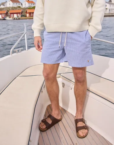 Ralph Lauren Polo Traveler Mid Trunk Badeshorts Blå