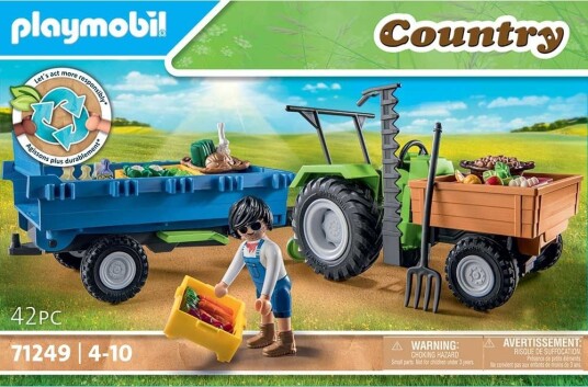 Playmobil Traktor Med Henger Playmobil Country 71249