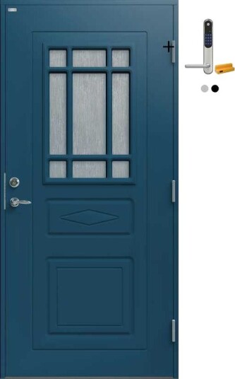 Ytterdør Diplomat Eide Sotet glass med Yale Doorman Classic Home