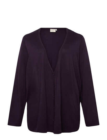 Kaffe Curve Kcfarsia Button Cardigan - Purple - M Kaffe Curve Kcfarsia Button Cardigan - Purple - M