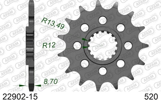 Kjedehjul AFAM 22902-15 Kjedehjul AFAM 22902-15