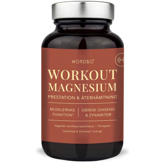 Nordbo WorkOut Magnesium 90 kap 90 stk Nordbo WorkOut Magnesium 90 kap 90 stk
