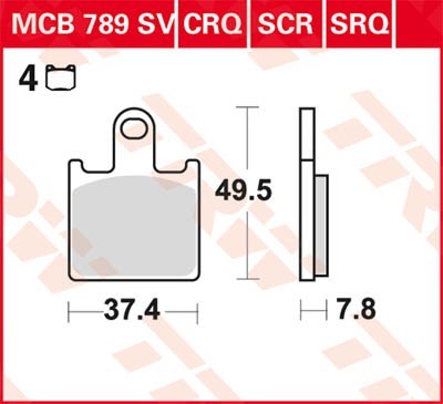Bremseklosser TRW MCB789CRQ