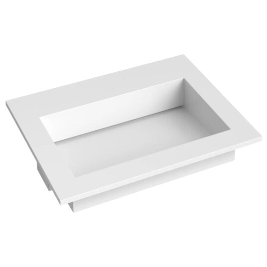 Korsbakken Corian Med Flat Bunn Uten Kranhull Hvit Matt 60cm Korsbakken Corian Med Flat Bunn Uten Kranhull Hvit Matt 60cm