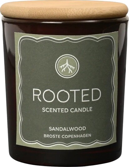 Broste Copenhagen Pure Scented Candle "Rooted" - WHITE - H 8.3 cm