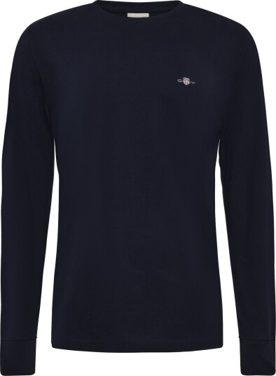 Gant Slim Pique Ls T Shirt Navy S