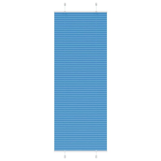 Plisségardin Blå 80x200 cm Stoffbredde 79,4 Polyester