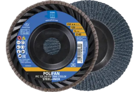 Pferd Polifan Lamellskiver Av Zirkonia Aluminiumoksid Z Psf Trim Steelox 12,5 Cm 10 Stk