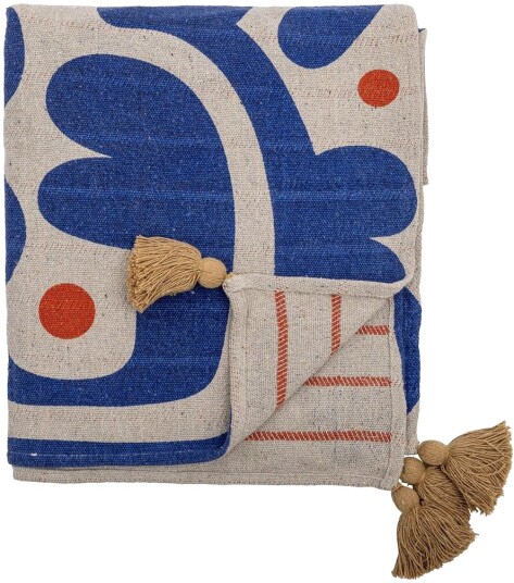 Bloomingville Eviaya pledd 130x160 cm Blå