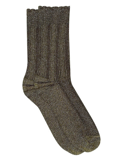 mp Denmark Julia Glitter Socks Khaki green 40/42