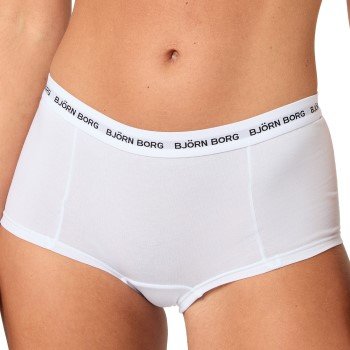 Björn Borg Truser 2P Core Logo High Waist Brief Hvit bomull Large Dame