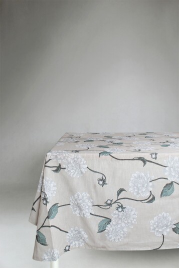 Dukar   Bomullsduk Alyssa beige/grå Størrelse: 140 x 250 cm