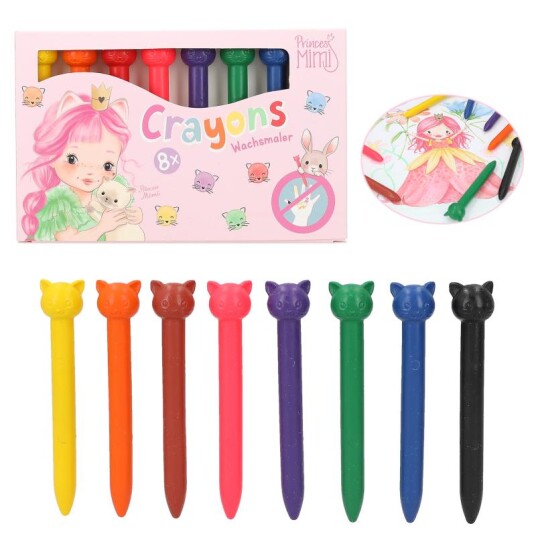 Princess Mimi Crayons With Cat-Topper  0412274 