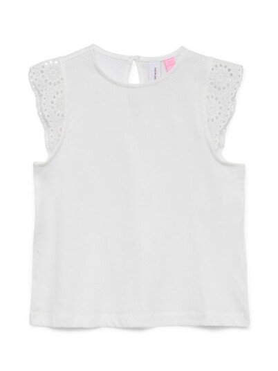 Vero Moda Girl Vmemily Sl Gathering Top Jrs Girl Noos White 122/128
