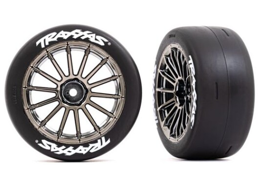 Traxxas 9375R Tires & Wheels 2.0 Touring Slicks Rear 2 4-Tec 3
