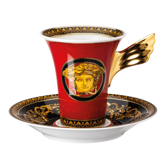 Versace Medusa kaffekopp med skål 18 cl