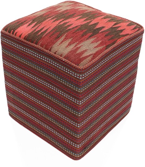 Håndknyttet. Opphav: Persia / Iran Kelim Pouf / stool Puff 50x50