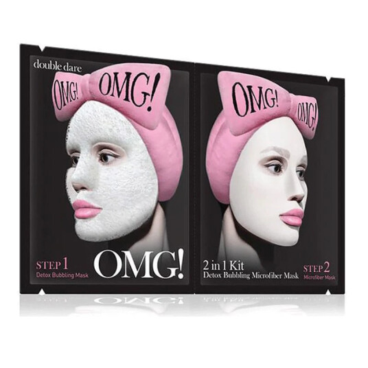 Double Dare OMG! 2-in-1 Kit Detox Bubbling Microfiber Mask 1 stk