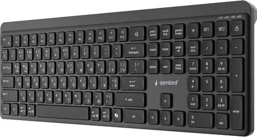 Gembird Dual-Mode Pro-Business Slim Full Size Tastatur Cyrillic Svart KB-WPS-03-CYRL