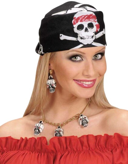 Widmann Pirate Skulls Svart Bandana