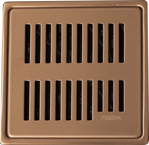 PVD BElagt RIST/RAMME RIB KOBBER 150X150mm m/utskjæring PVD BElagt RIST/RAMME RIB KOBBER 150X150mm m/utskjæring