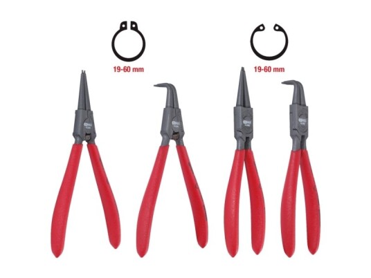 Ks Tools Tangsett med Kromvanadiumstål - Vinklet, 4 Deler Ks Tools Tangsett med Kromvanadiumstål - Vinklet, 4 Deler