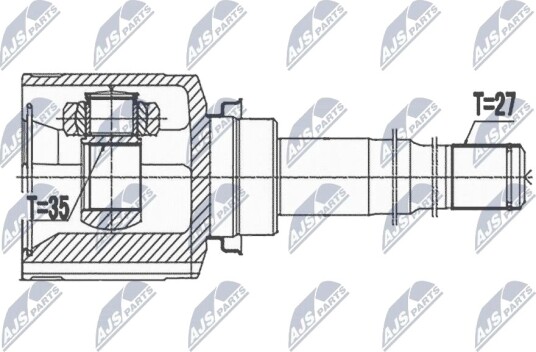 Nty Drivknute drivaksel NTY NPW MS 070