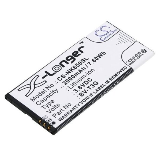Microsoft Lumia 650 batteri (2000 mAh 3.8 V, Sort)