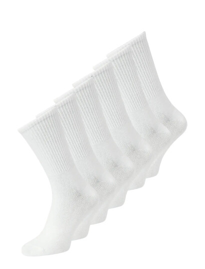 Jack & Jones Jacnolan Solid Tennis Socks 6 Pack White ONE SIZE