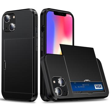 iPhone 14 Hybrid-deksel med Skyvekortspor Svart