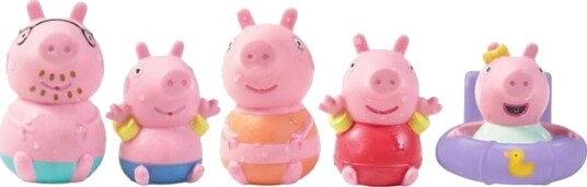 Toomies Peppa Gris Familien Badeleker 5 pakning Toomies Peppa Gris Familien Badeleker 5 pakning