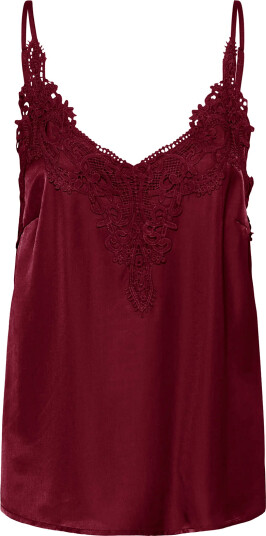 Cream Cranna Top Burgundy 36
