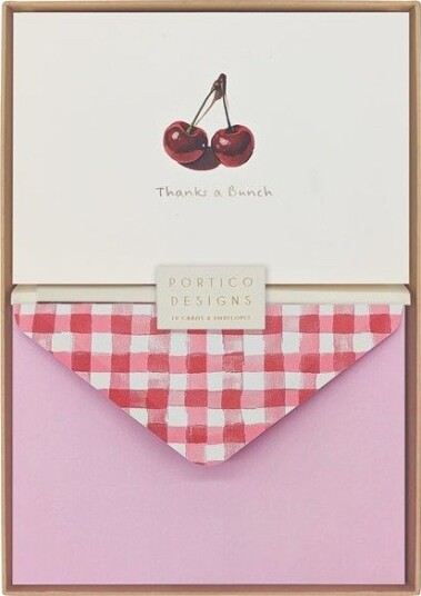 Brevpapir Thanks A Bunch Cherry 10 stk