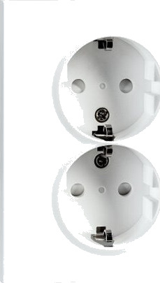 SG Stikkontakt Innfelt Dobbel m/Jord 1.5 Hvit SG Stikkontakt Innfelt Dobbel m/Jord 1.5 Hvit