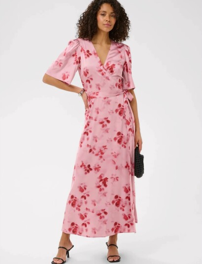Kaffe Kasadie Wrap Dress Pink 44 Kaffe Kasadie Wrap Dress Pink 44