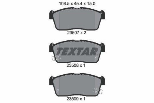 Bremseklosser TEXTAR 2350701 Bremseklosser TEXTAR 2350701
