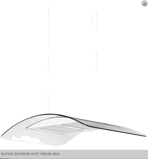 Silverline Melin Ada 60 cm Fritthengende Ventilator med Belysning og Vaskbart Filter - Hvit Silverline Melin Ada 60 cm Fritthengende Ventilator med Belysning og Vaskbart Filter - Hvit