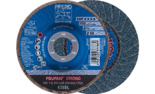 Pferd Polifan Lamellskiver Av Zirkonia Aluminiumoksid Z Sgp Strong Steel 11,5 Cm 10 Stk