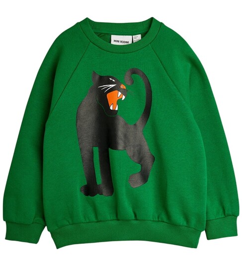 Mini Rodini Panther Sp Sweatshirt   Green   92/98