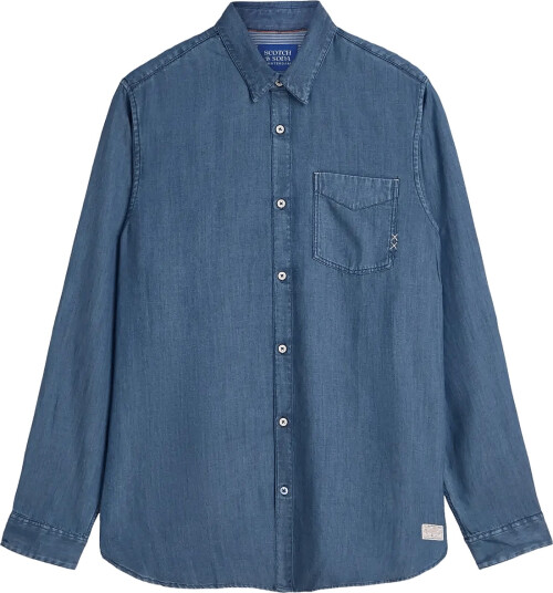 Scotch & Soda Denim Tencel Regular Fit Shirt Blue XL